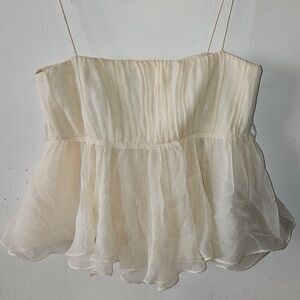 Ralph Lauren Rugby 100% Silk Chiffon Tank Top Camisole Sz Small - New, no Tag